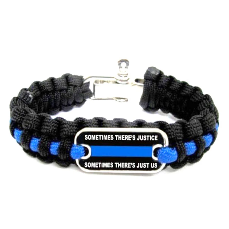 Blue Lives Matter Thin Blue Line Paracord Bracelet With Charm Buy