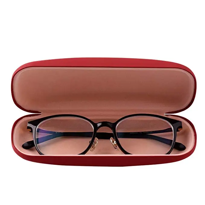 

Custom pu leather metal glasses packaging package case for storage sunglasses, Blue,red,black,etc.