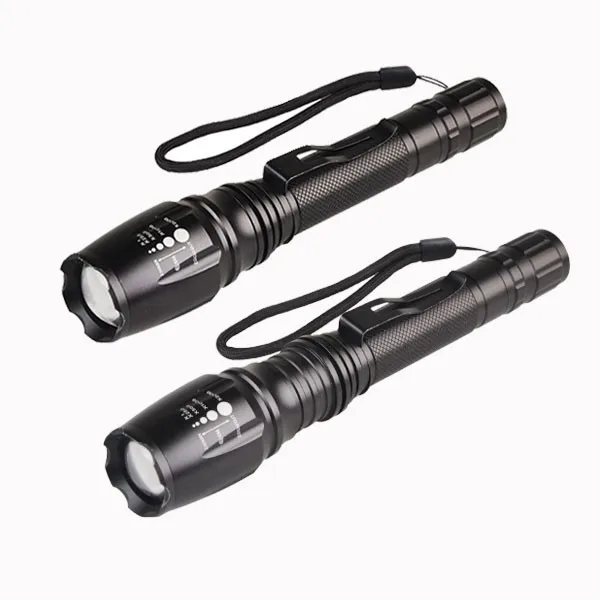 Portable Zoom Powerful Rechargeable Battery XML-T6 Led Flashlight Torch