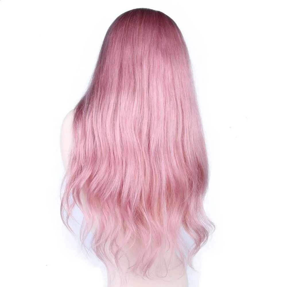 Pink Color Raw Virgin Peruvian Human Hair Full Lace Wigs Vendors Wholesale Wigs For Black Women Cuticle Aligned Hair