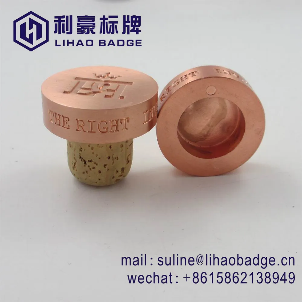 Custom Red Copper Plated Metal Bottle Caps For Tequila Bottles Bottle
