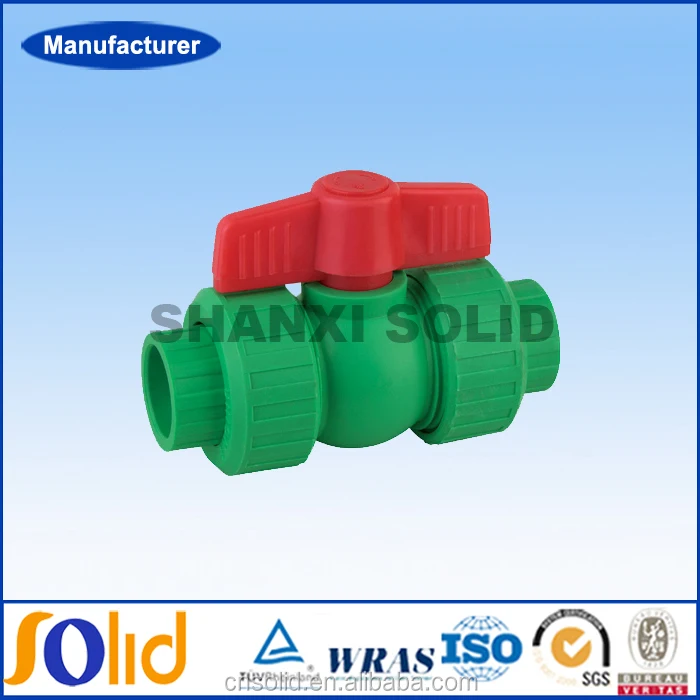 Good Product Plastic PPR Double Union Ball Valve / PPR Union Ball Valve