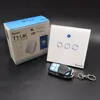 Sonoff TI Wall Touch 1 Gang 2 Gang Touch Remote Home wireless rf wireless long range remote control light switch with Alexa /Nes