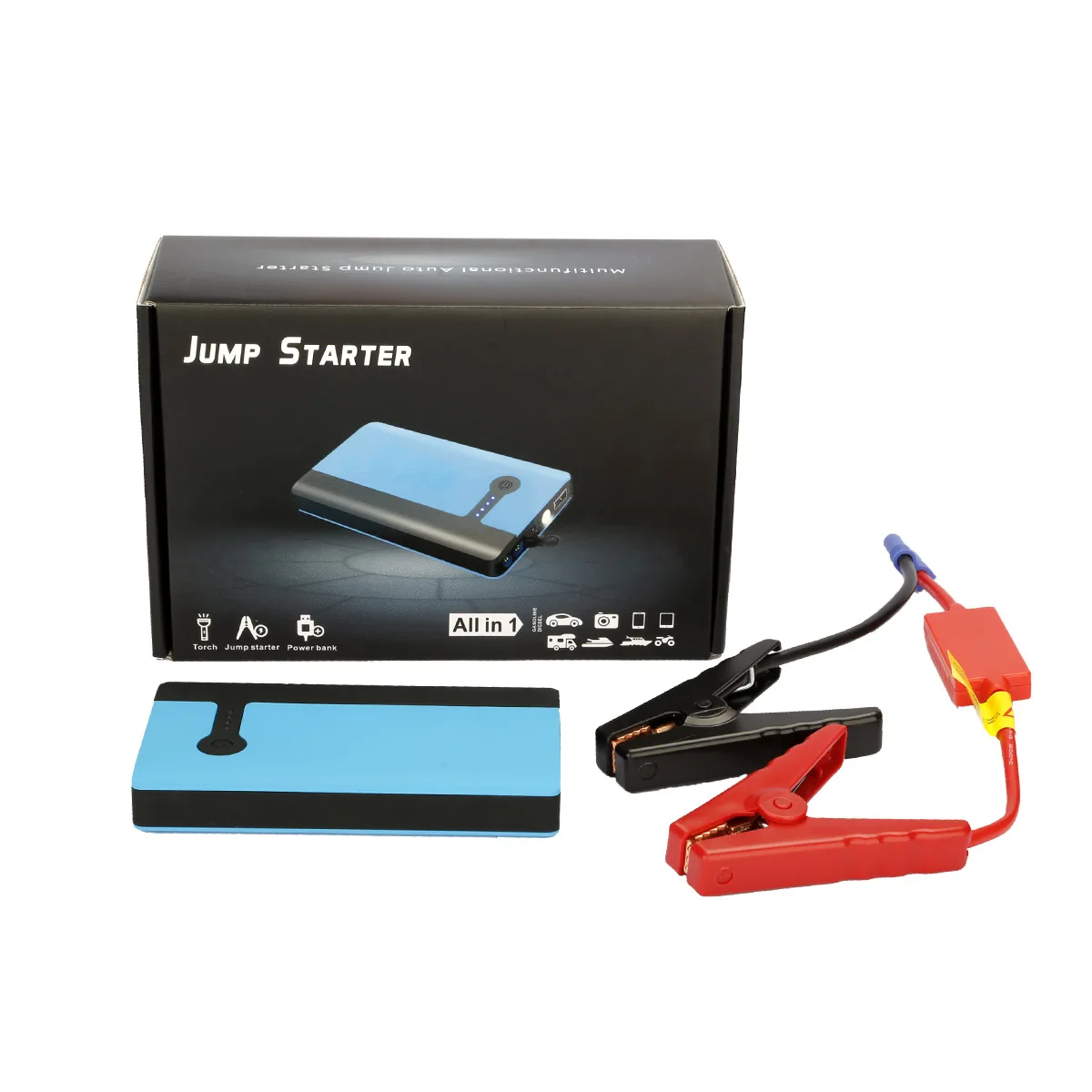 12v Car Battery Jump Starter Intelligent Booster Cable For Emergency