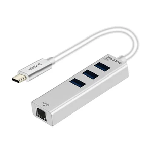 CABLETIME Type C to USB 3.0 Hub Gigabit Ethernet