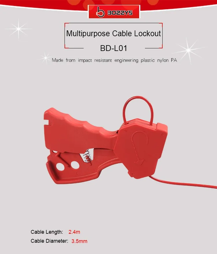 adjustable design stainless steel cable lock