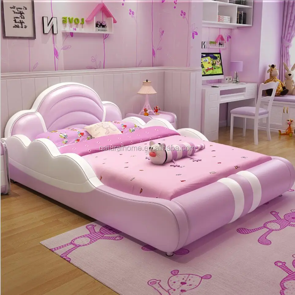 child leather modern headboard solid wood white kids soft beds