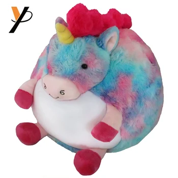 round unicorn stuffed animal