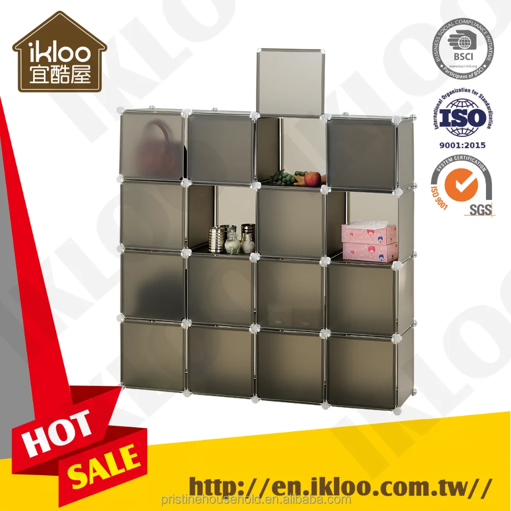 Negro 16 material plástico PP estilo moderno cubo mágico organizador de