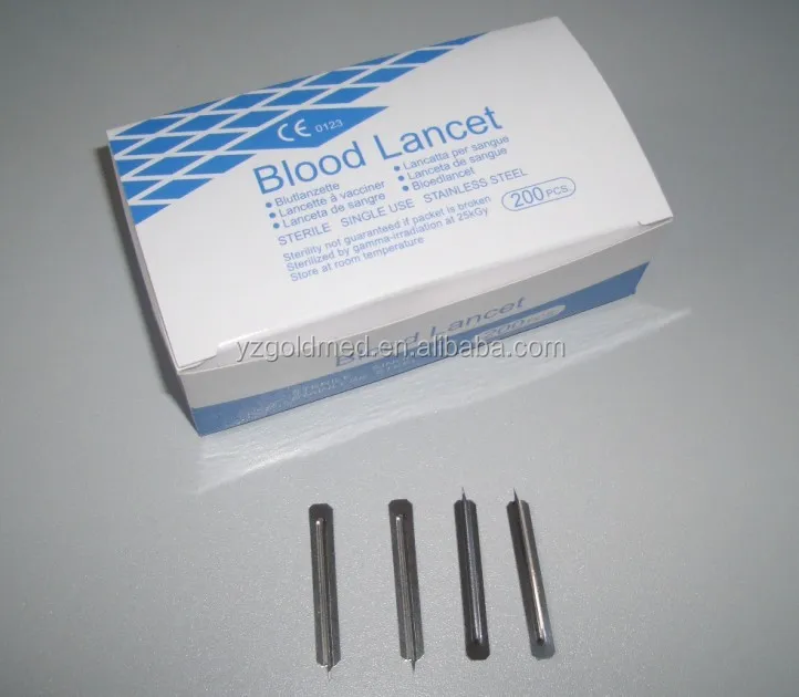 Single Use Stainless Steel Blood Lancet For Hospital Use Medical
