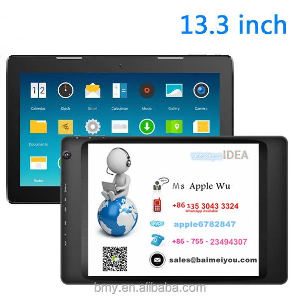 

13.3 inch RK3188T Quad core tablet pc HD 1920*1080 IPS, android 5.1/ large battery 10000mah