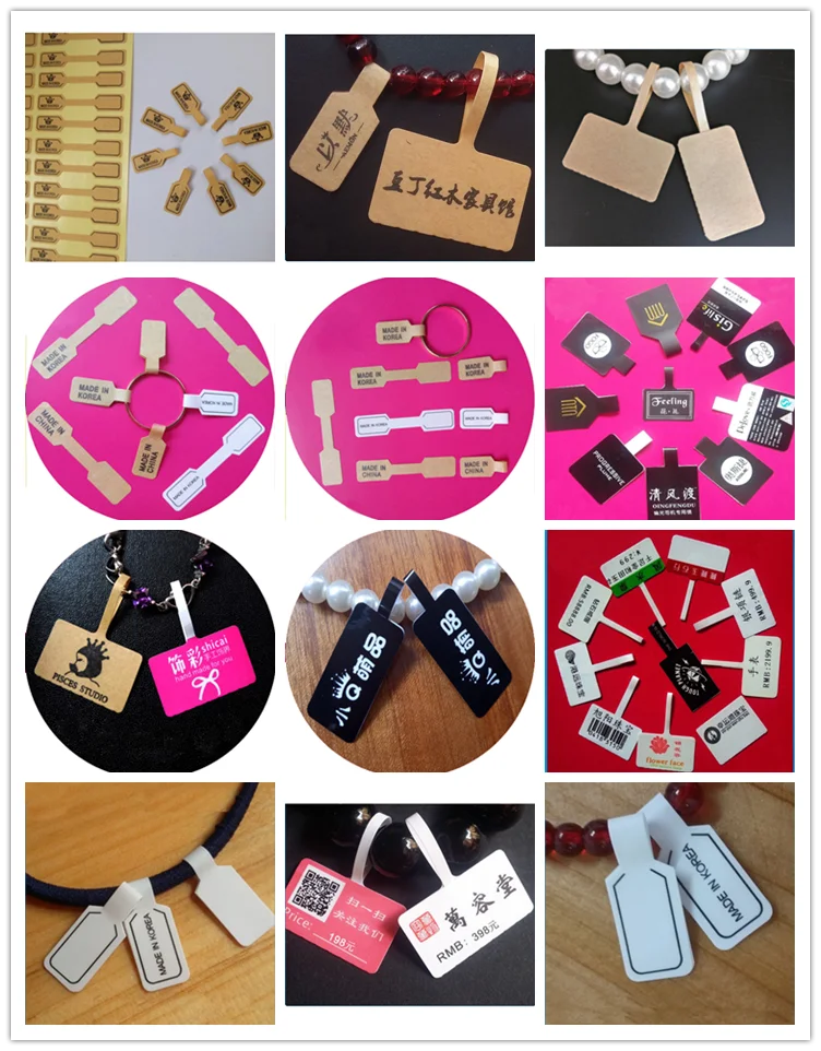 High Quality White Paper Price Label Sticker Selfadhesive Jewelry Tag