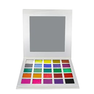 2019  popular newest Glitter and matte Cosmetic Eye Shadow Custom Logo Cardboard neon pigment eyeshadow