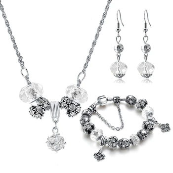 Fashion Wholesale Necklace Bracelet Earring Jewelry Set For Women - Buy ...