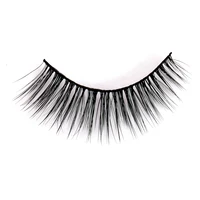 

Wholesale high quality handmade synthetic strip 3D false eyelashes soft and strong botton stalk private label or custom packing