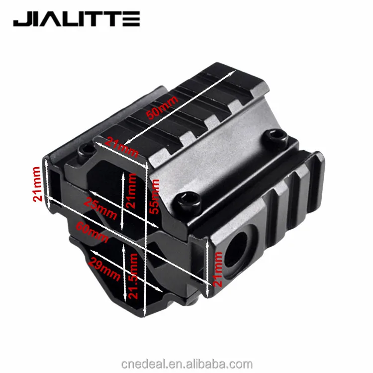 

Jialitte J014 Hunting Tactics AR15 Tri-Rail Barrel Mount Handguard picatinny Rail, Black