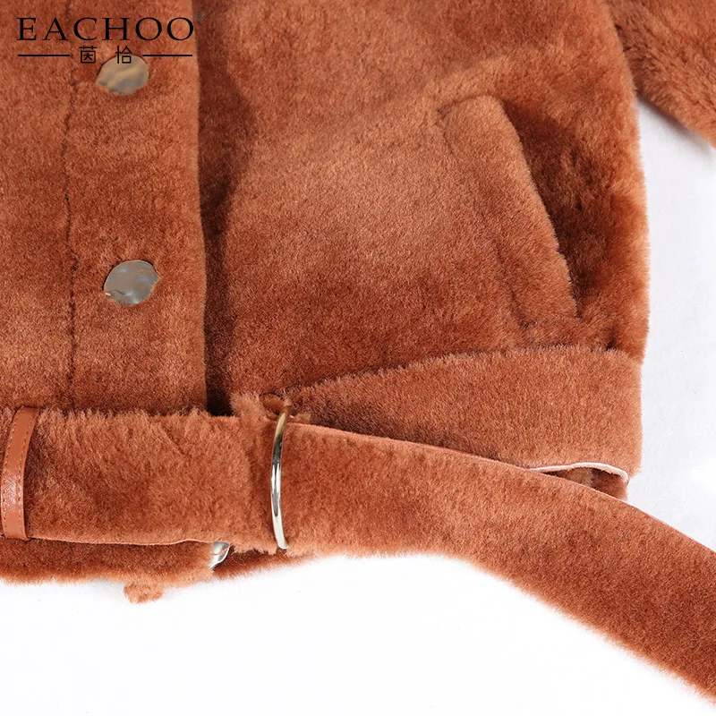 2018 Fashion Plush Real Sheepskin Lamb Fur Fabric Coat Jacket Coat ...