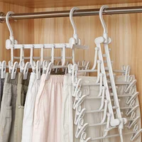 

Save Space Double Hook Multiple Multi Tier Men Pants Magic Wardrobe Hanger