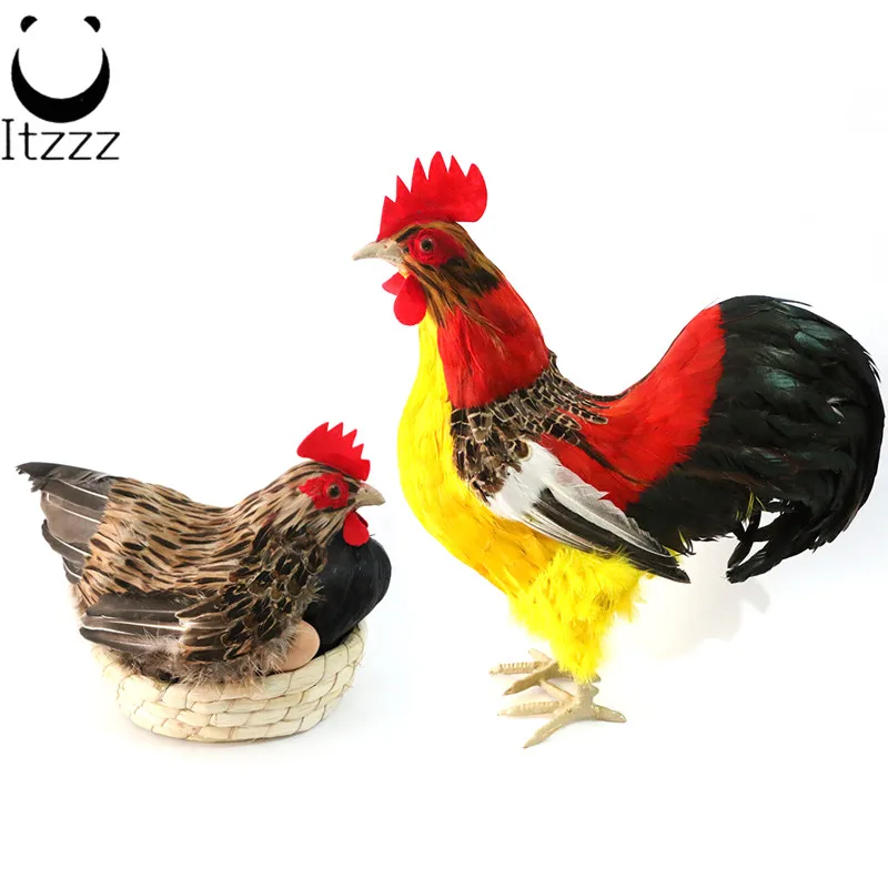 Itzzz Simulation Feathers Big Cock Hen Family Toy With Sound Poultry Animal  Home Decoration Props Model Gift Decoration Garden - Buy Home Decor  Roostr,Decoration Outdoor Garden,Realitic Rooster Toy Product on 
