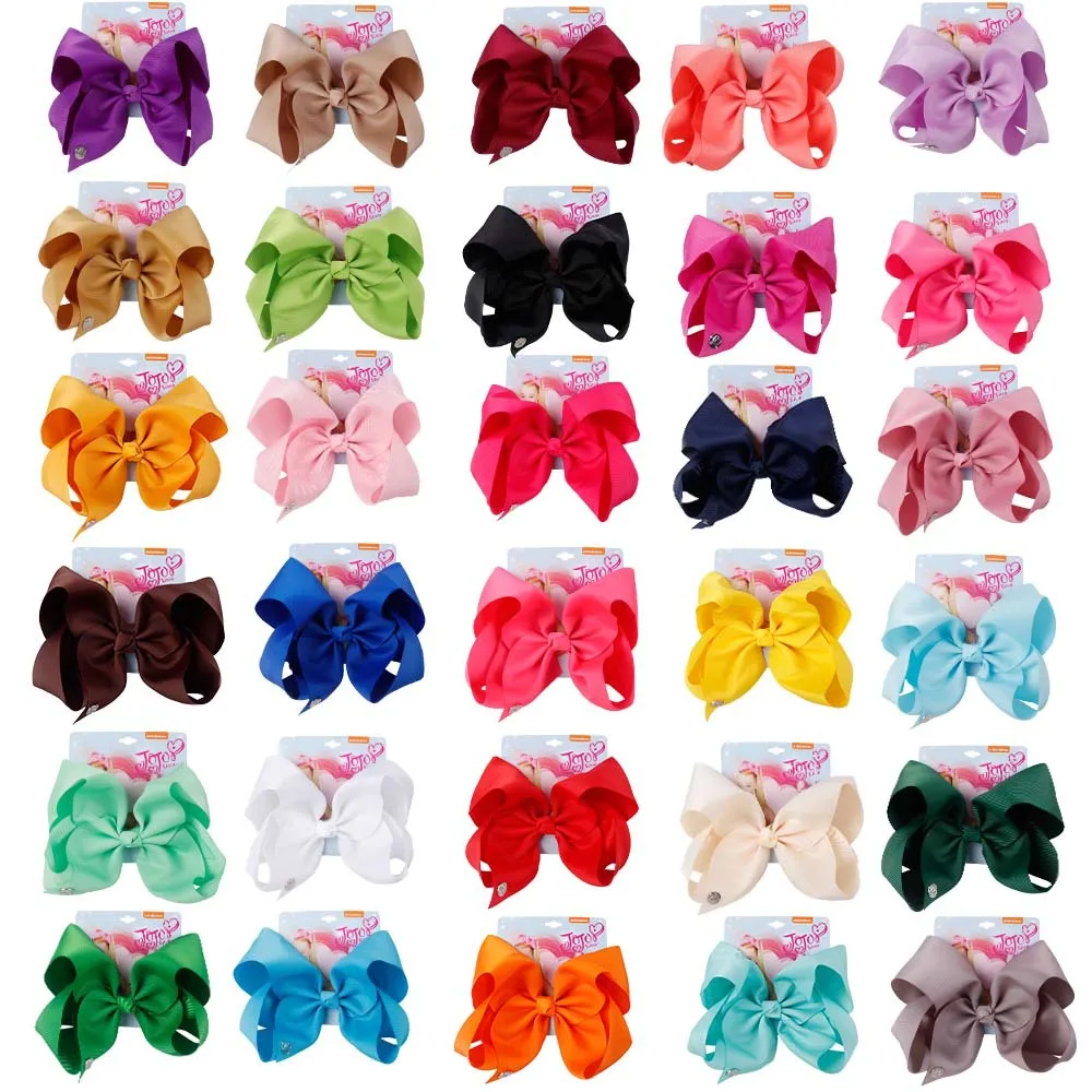 

free shipping  30 plain color jojo siwa bowknot hair bows with clip for baby girls hair accessories, Choose from picture