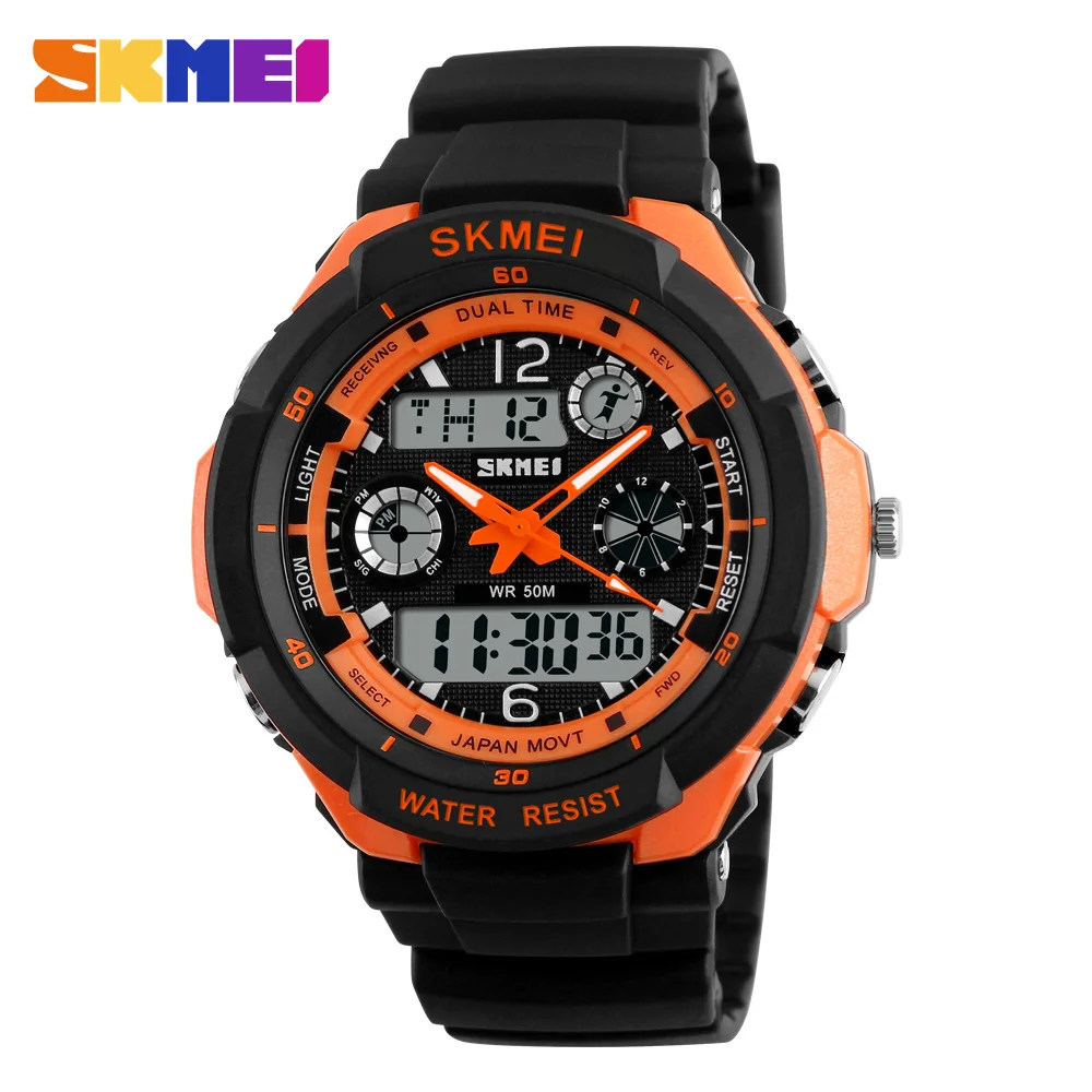 

original skmei 0931 wristwatches alarm dual time clock quartz led 30m waterproof sports s shock luxury men watch relojes male