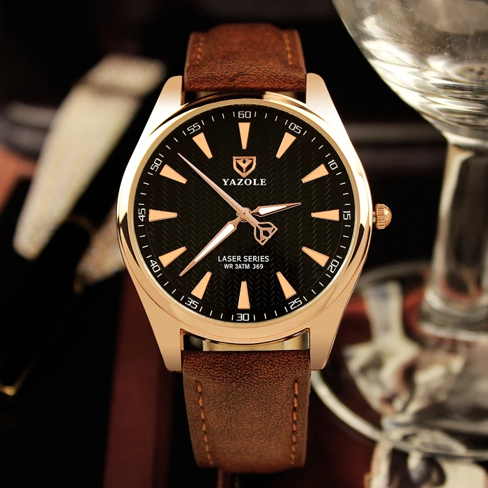

Minimalist style mens alloy wrist quartz watch, Multi-color