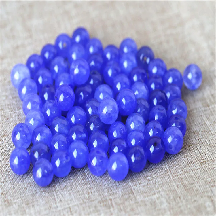 

Natural assorted Color Flower Jade Round Gemstone For DIY Jewelry Making Loose Beads