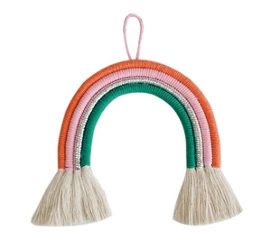 Image of Esty Nordic Rainbow Wall hanging Decor for kids room tapestry baby fiber art gift