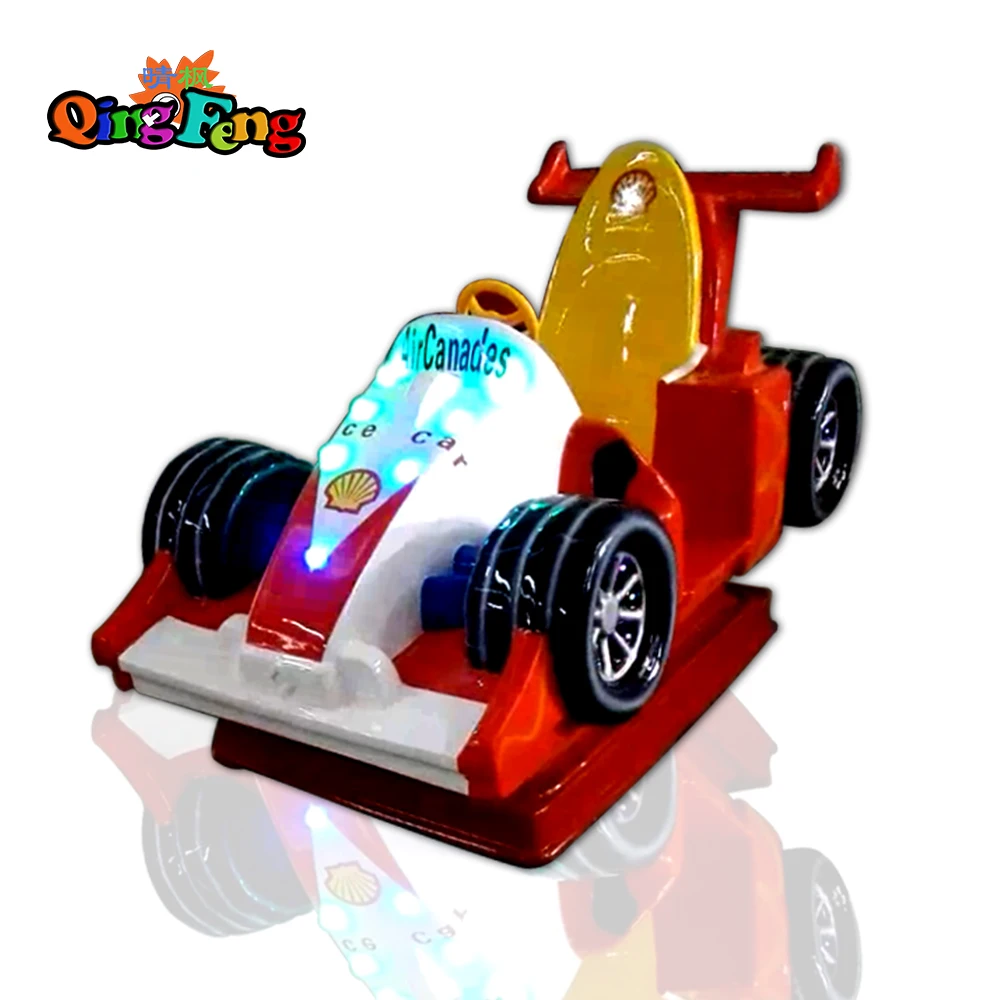 Qingfeng 2017 carton fair mini kiddie ride Formula car games kids swing game machine