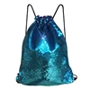 Sequin Drawstring Bag Reversible Sequin Backpack Glittering Shoulder Bag