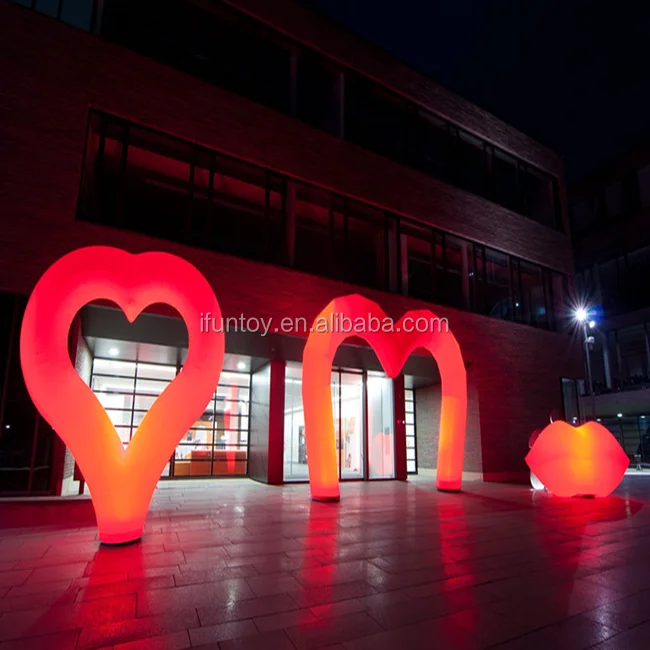 Outdoor Christmas Inflatable Gingerbread House Arch Decoration With Led