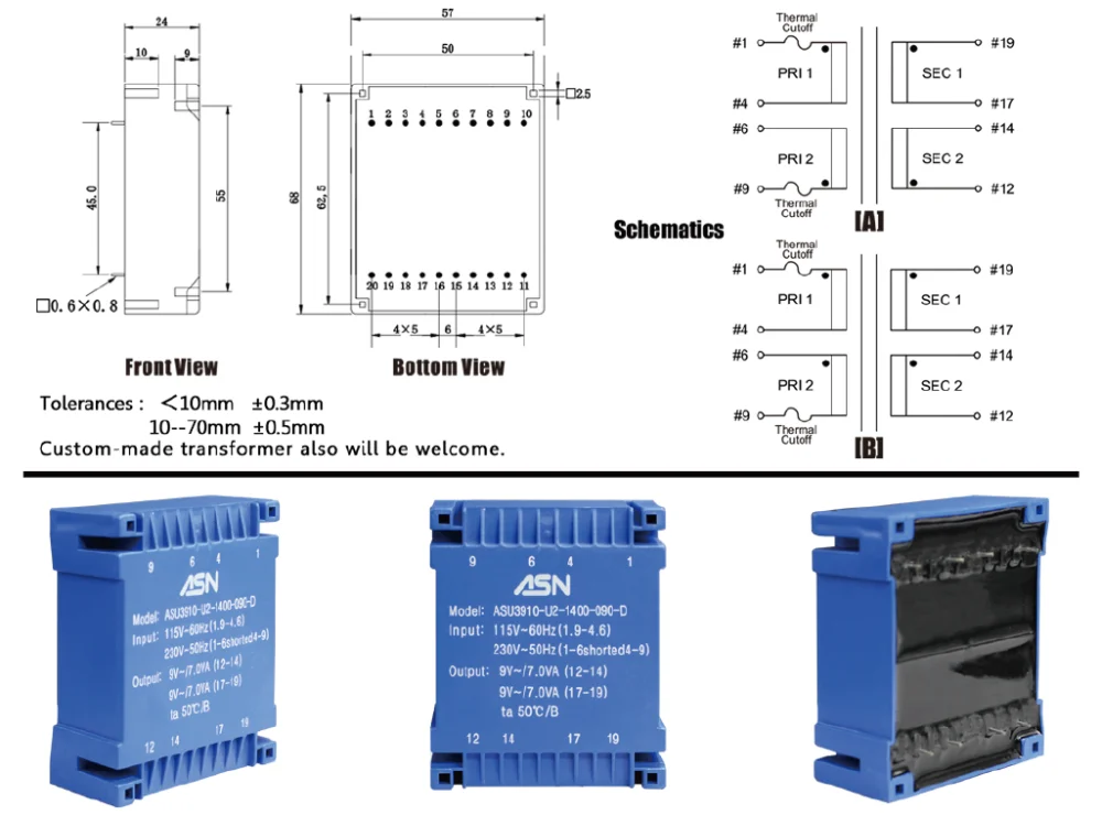 Ui39 Series Flat Or Planar Encapsulated Power Pcb Mount Transformers Buy Planar Transformer 