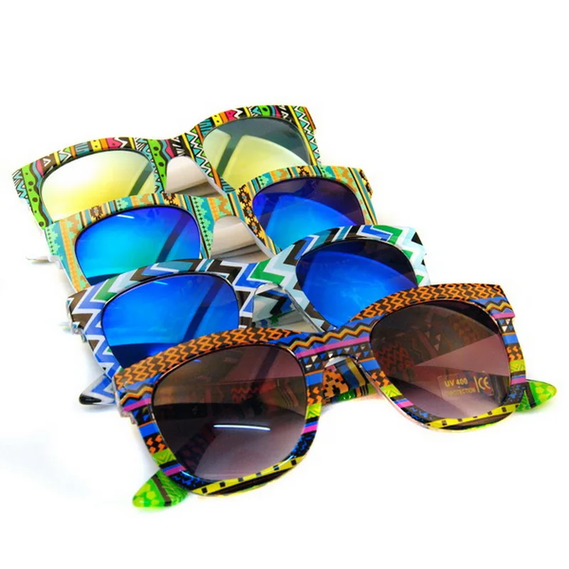

Fashionable Summer Bohemia Style Waves Print Women Eyewear Sunglasses