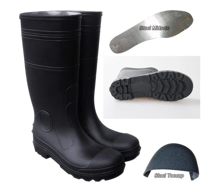 steel toe cap boots with midsole protection