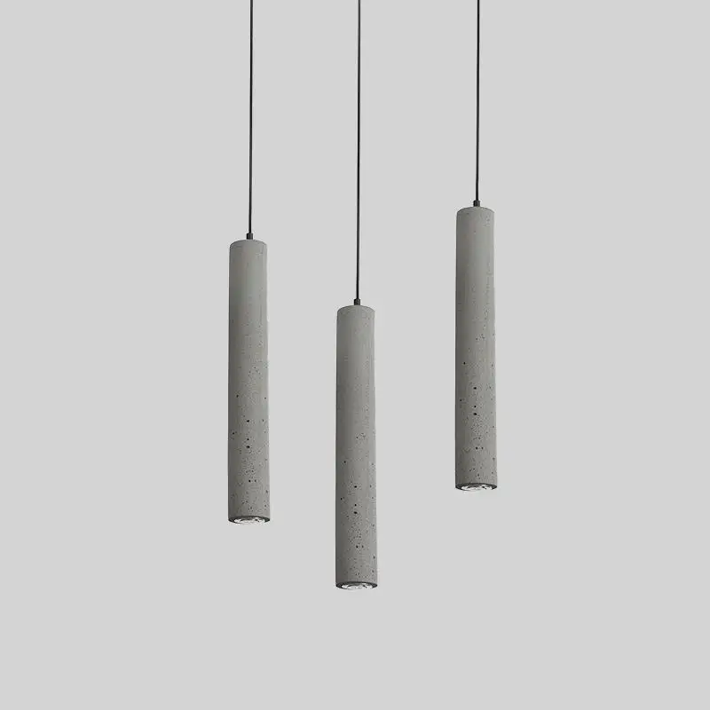 AMBERLIGHTING industrial Gray Cement LED Pendant Lamp Bar Dining Room Vintage Hanging Light