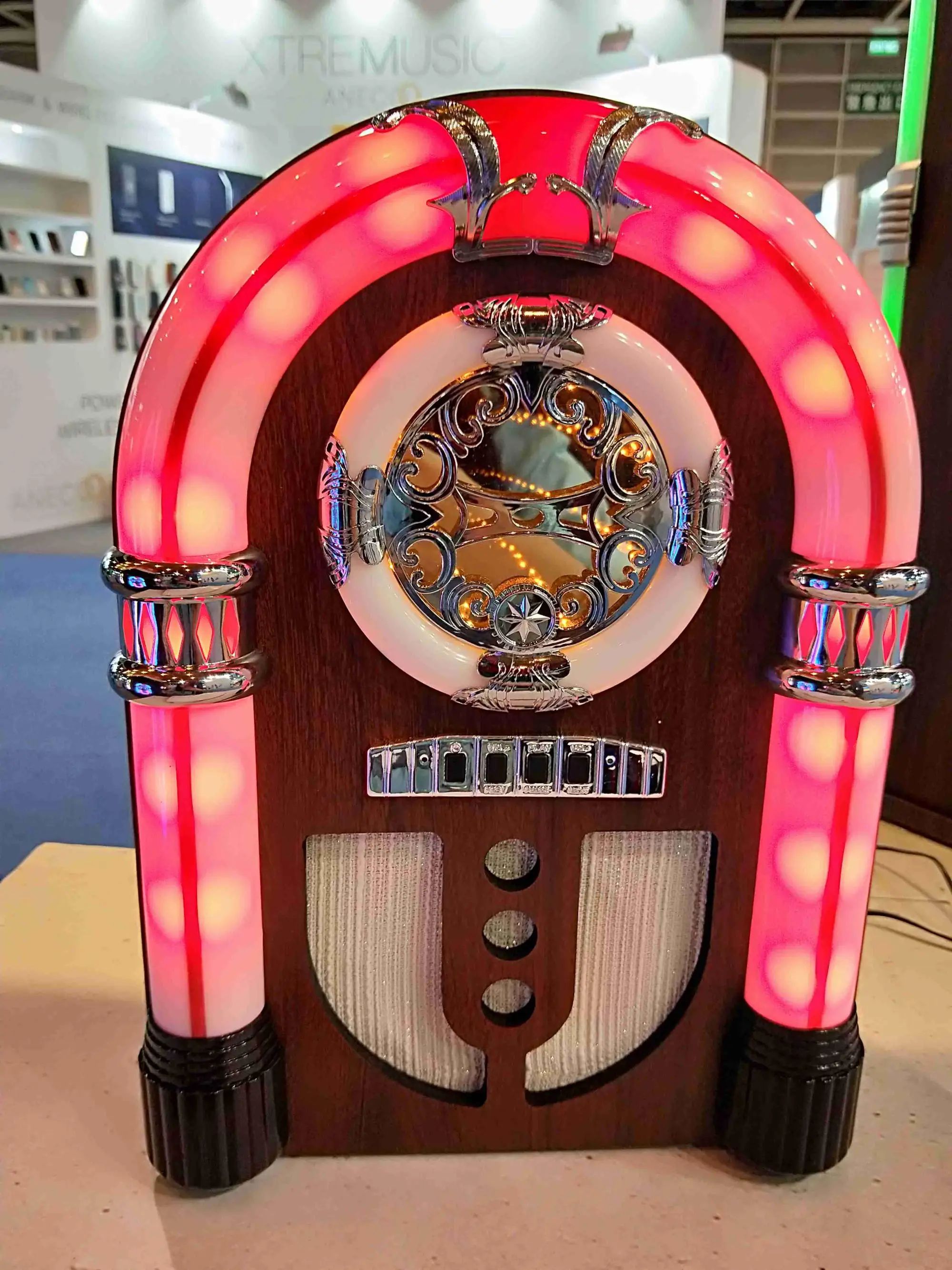 Hot Selling Handmade High Quality Wooden Retro Jukebox With Cd Player
