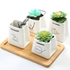 Creative Mini Flower Pot Ceramic Hand Bag Shape Small Succulent Plant Pots