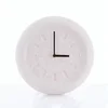 King Style Small Multipurpose Plastic Decorative Silent Milky White Hanging Wall Clock
