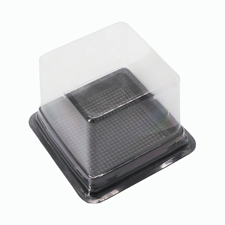 

PET Square Cake Box Containers Blister Pack Hot Selling Customize Mini Plastic Food Accept