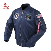 

Wholesale waterproof spring patched nylon bomber jacket nasa