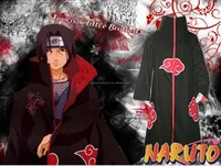 

Japan Anime Cosplay Costumes Naruto Akatsuki Itachi Premium Cosplay Costume Jacket Cloak for Adult/Kids