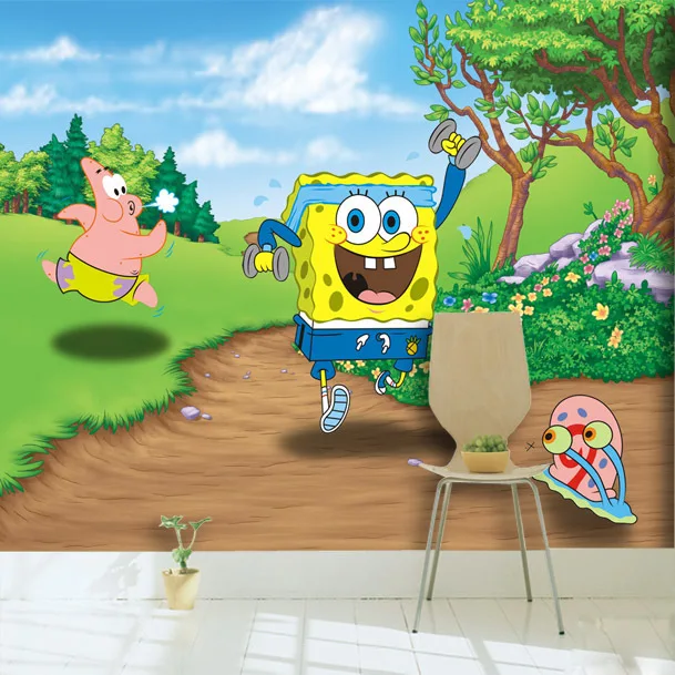 Popular Spongebob Wall Mural-Buy Cheap Spongebob Wall
