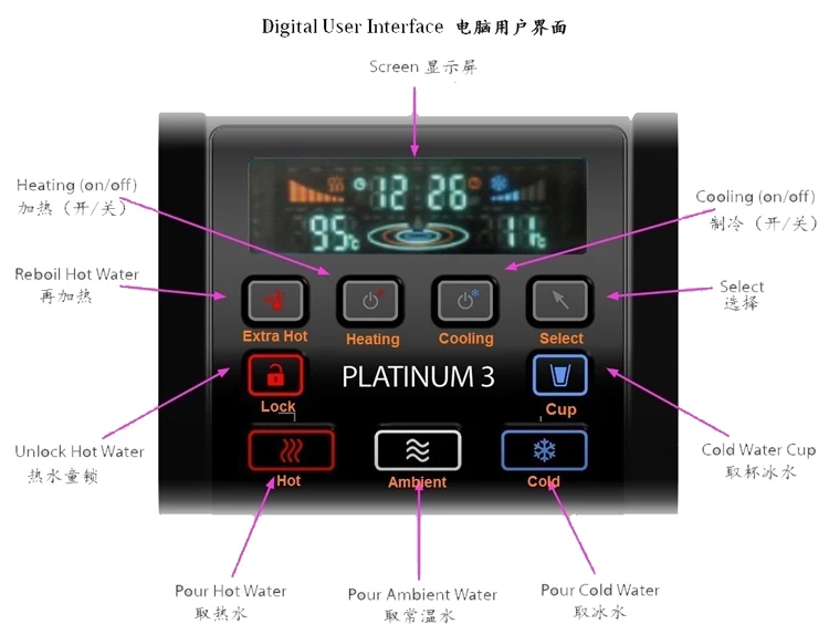 China Cheapest Red Pou Mini Direct Pipe Water Tape Dispenser For Public With Filtration