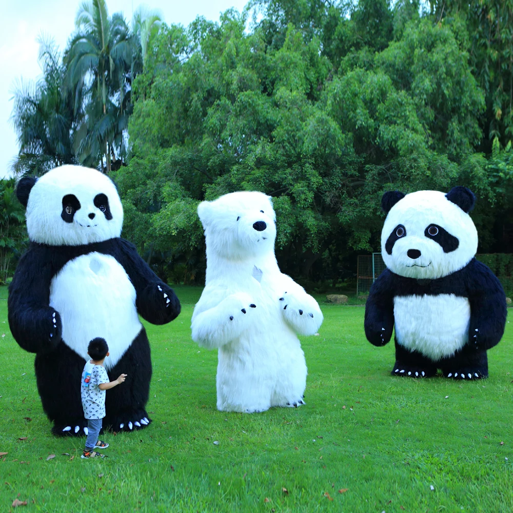 

Panda Inflatable Costume Polar Bear Mascot Inflatable Costume Halloween Costumes Adult