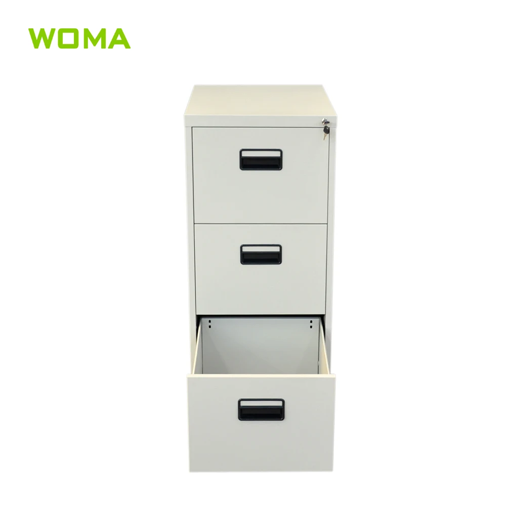 Hot Sale Office Home Use 3 Drawer Dark Red Filing Cabinet