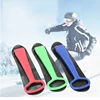 Plastic foldable children snowboard snow scooter plastic ski sledge with handle