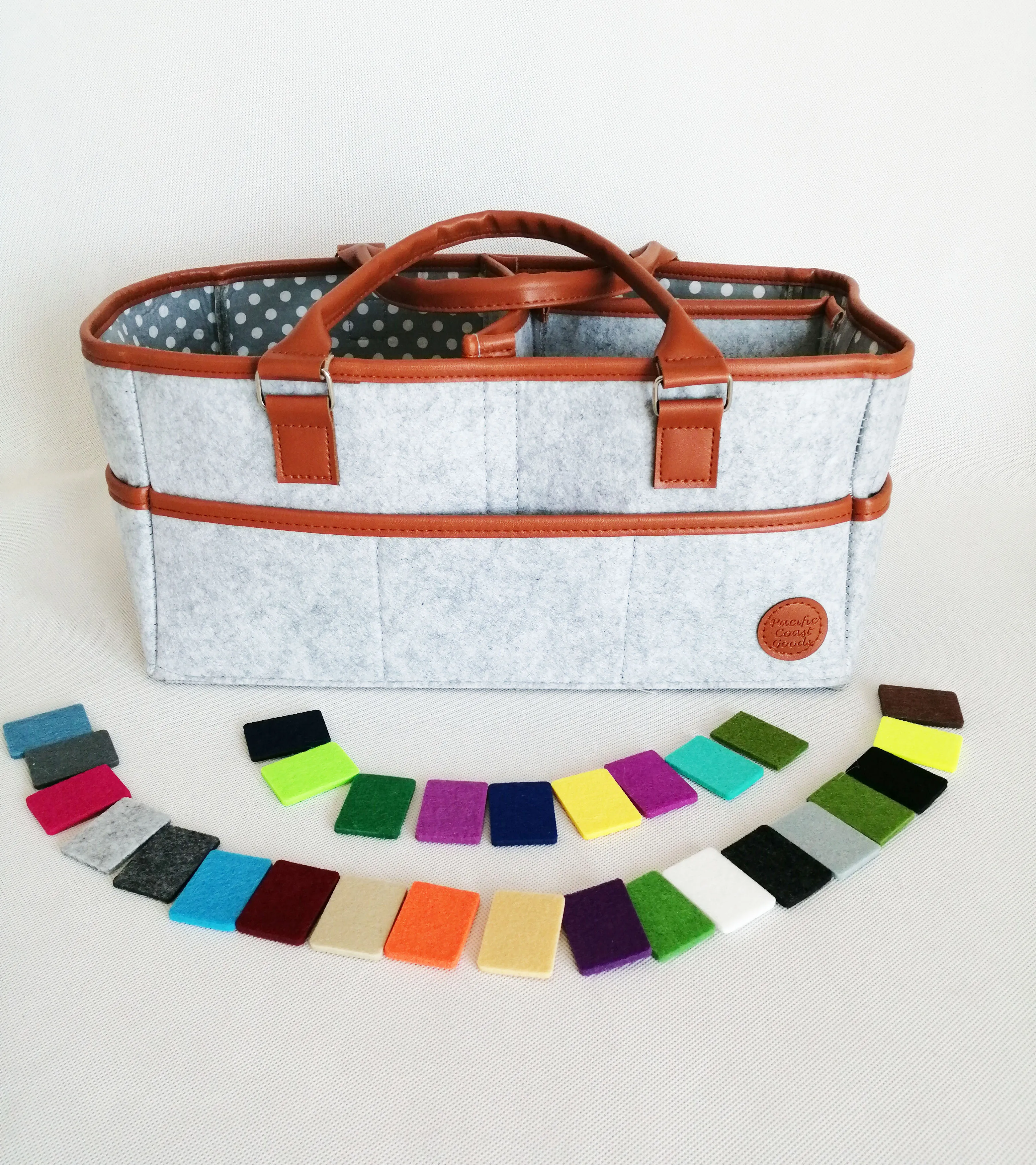 

Baby Diaper Caddy - Nursery Storage Bin and Car Organizer for Diapers and Baby Wipes, Customized colors