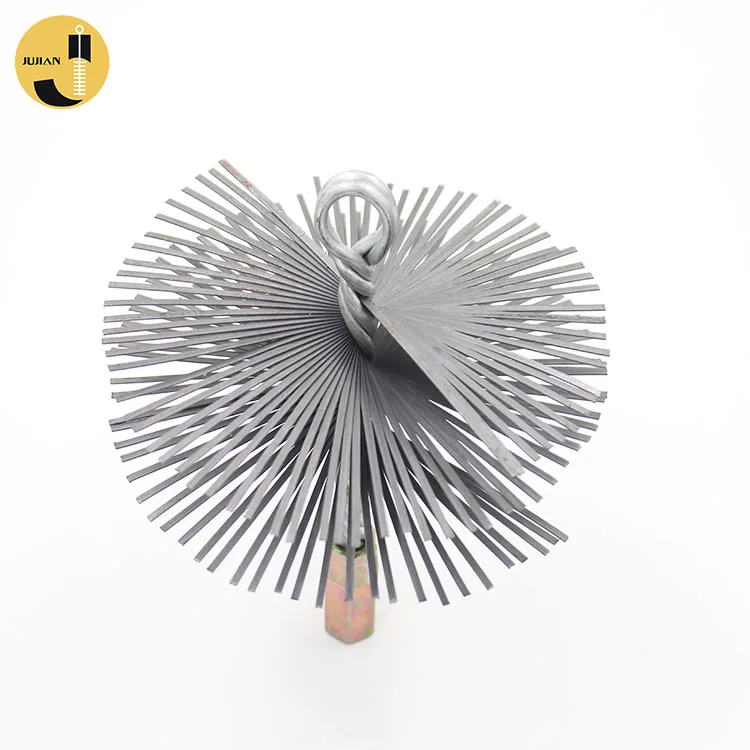 Industrial Flat Steel Wire Long Handle Chimney Sweeping Brush,Rotating