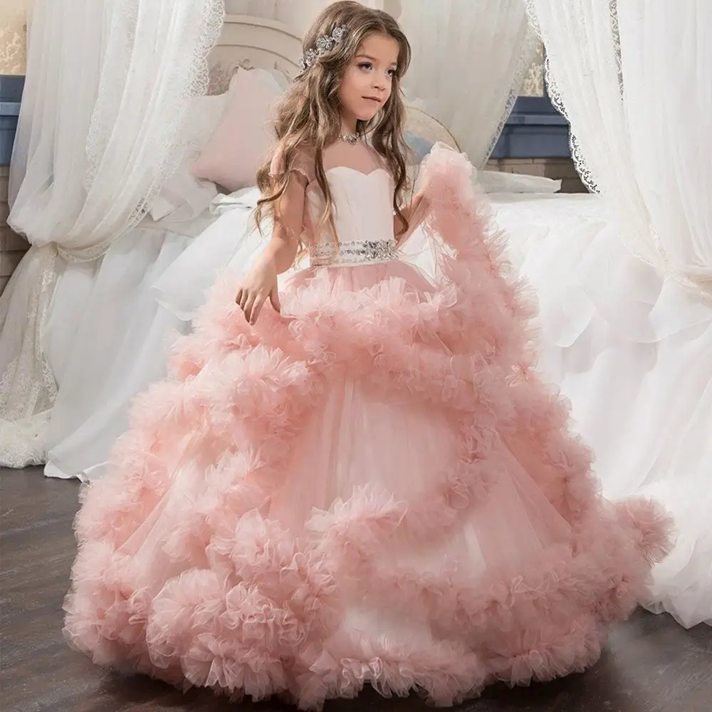 

Alibaba China Online Shopping Kids Clothing Flower Girl Long Evening Bridal Dress, Please refer to color chart