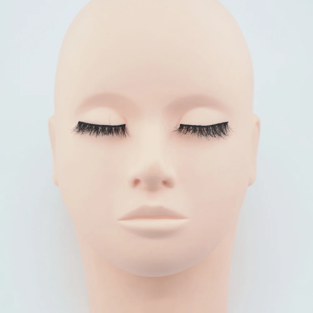 Wholesale Training Mannequin Flat Head Practice Make Up Model Eyelash